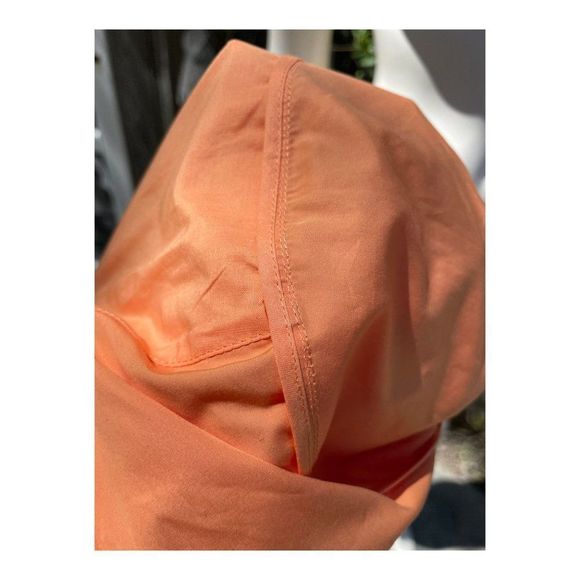 SOLD Lafayette 148 Sedwick Dress Shirt Tent Tanned Coral Cotton Tangerine - Picture 4 of 16